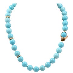 1960s Persian Turquoise Bead Necklace