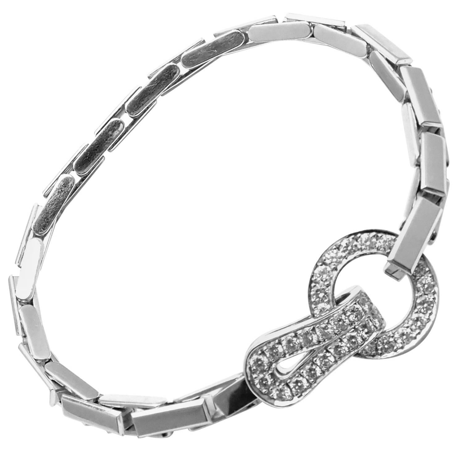 Cartier Agrafe Diamond White Gold Bracelet