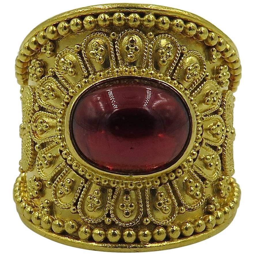 Lalaounis Garnet Gold Ring