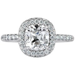 Antique Mark Broumand 2.20 Carat Old Mine Cut Diamond Engagement Ring