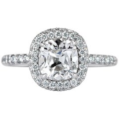 Mark Broumand 2.20 Carat Old Mine Cut Diamond Engagement Ring