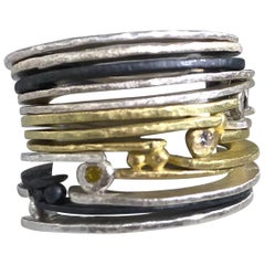 No Stone 18K Gold Ring, also in 22K Gold, Sterling Silver, Black SS, Stackable