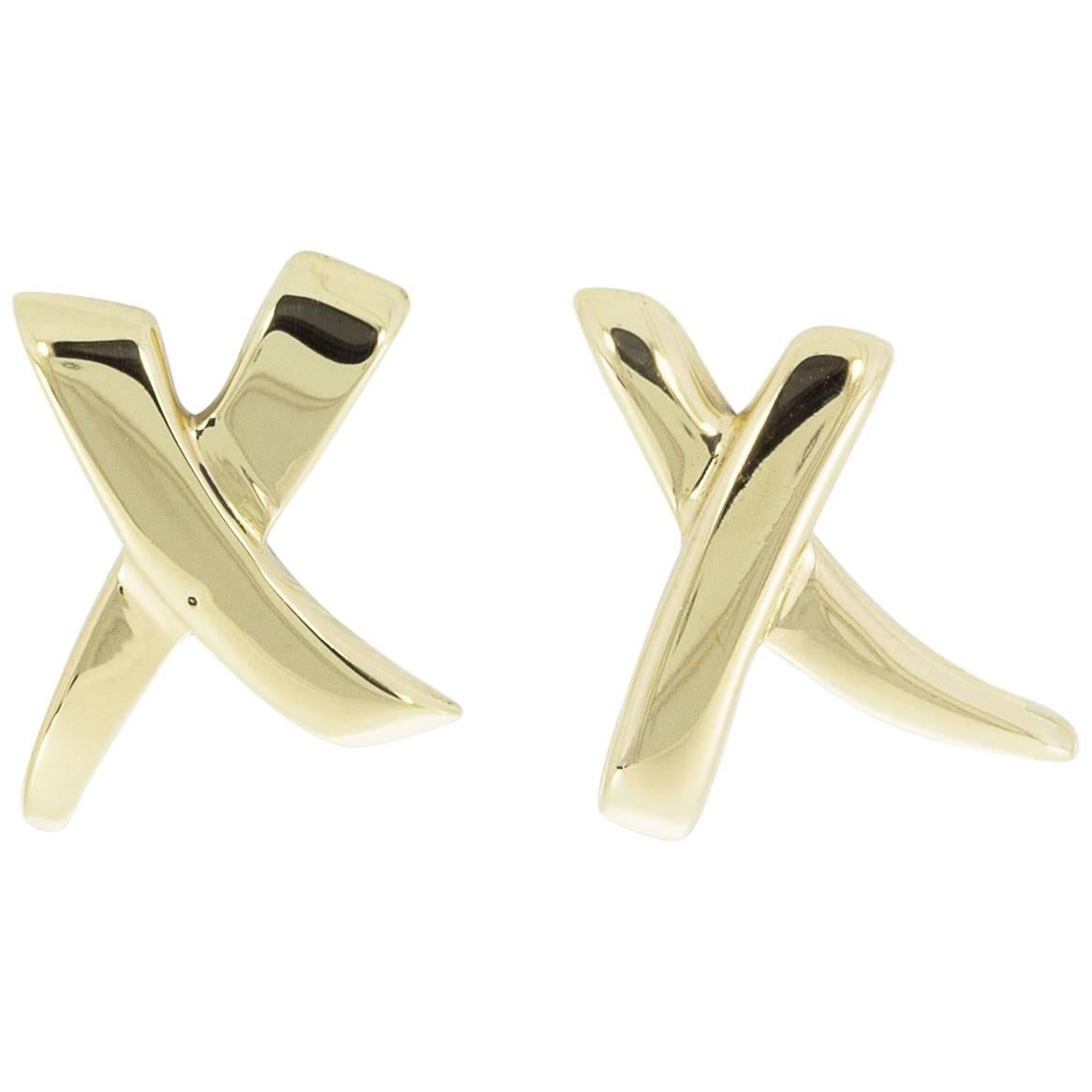 Tiffany & Co. Paloma Picasso Yellow Gold Earrings For Sale