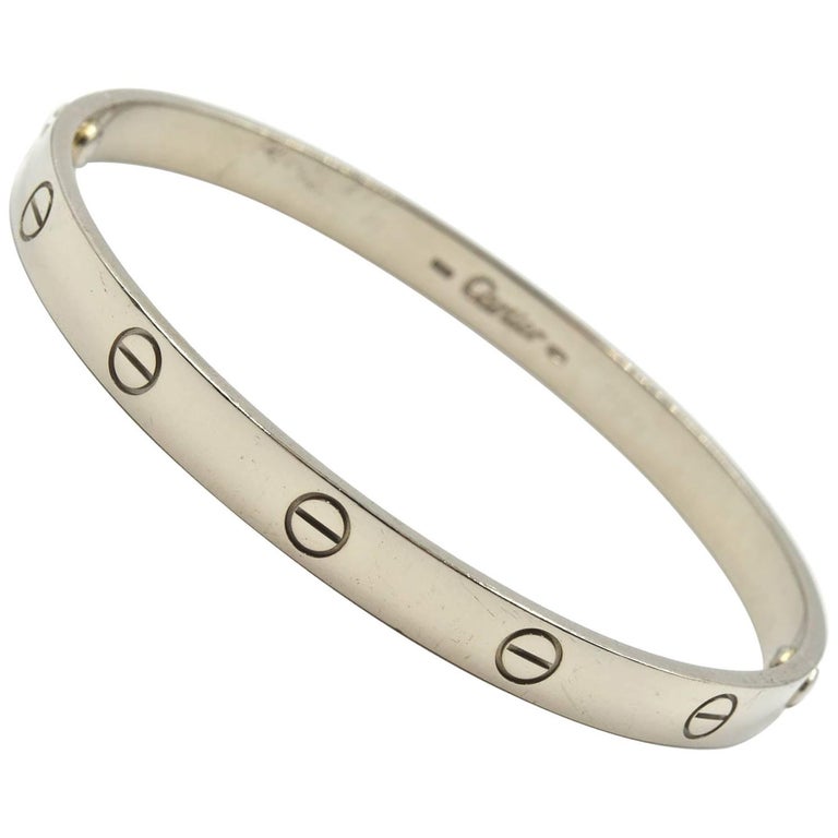 Cartier Love Bracelet 18 Karat White Gold at 1stDibs cartier love