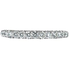 Mark Broumand 1.15 Carat Round Brilliant Cut Diamond Three-Sided Wedding Band