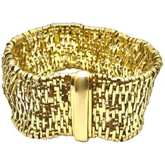 Orlando Orlandini Fiandra Wide Woven Link Bracelet