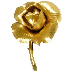 Tiffany & Co. Vintage Gold Rose Brooch/Pin