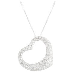 Tiffany & Co. Platinum Diamond Elsa Peretti Necklace