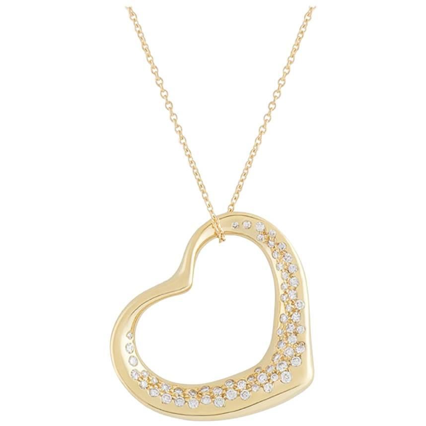 Tiffany & Co. Yellow Gold Diamond Elsa Peretti Necklace 