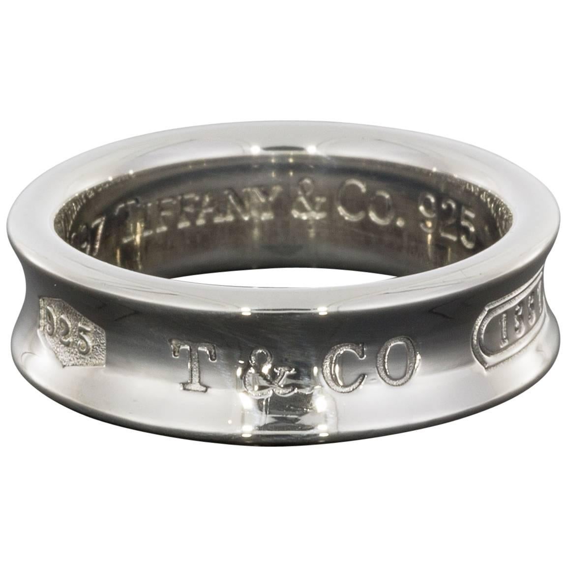 Tiffany & Co. Sterling Silver Men’s Engraved Wedding Band