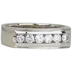 Channel Diamond Ring, Contemporary .90 Carat, F-G Color