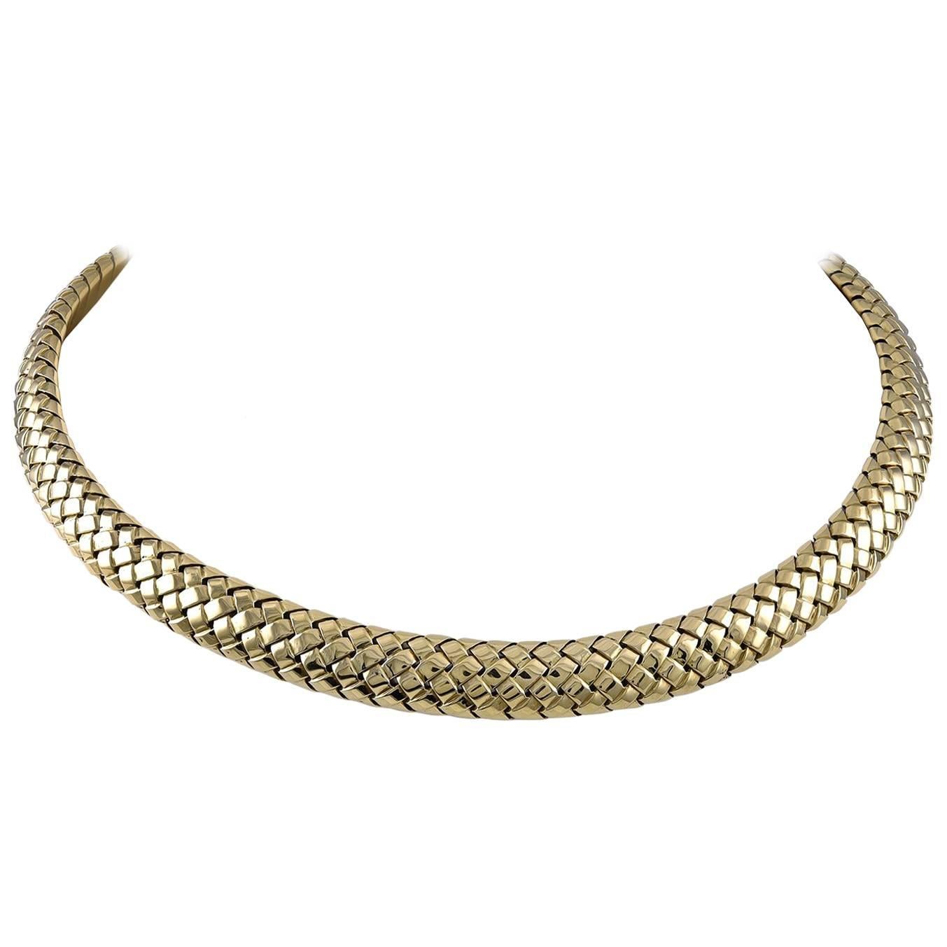 Tiffany and Co. Diamond Vannerie Choker Necklace at 1stDibs | tiffany ...