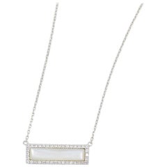 Frederic Sage Mother-of-Pearl "Bar" Pendant Necklace