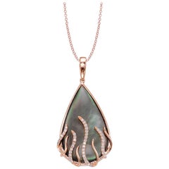 Frederic Sage Medium Pear-Shaped Pendant with Black Mother-of-Pearl