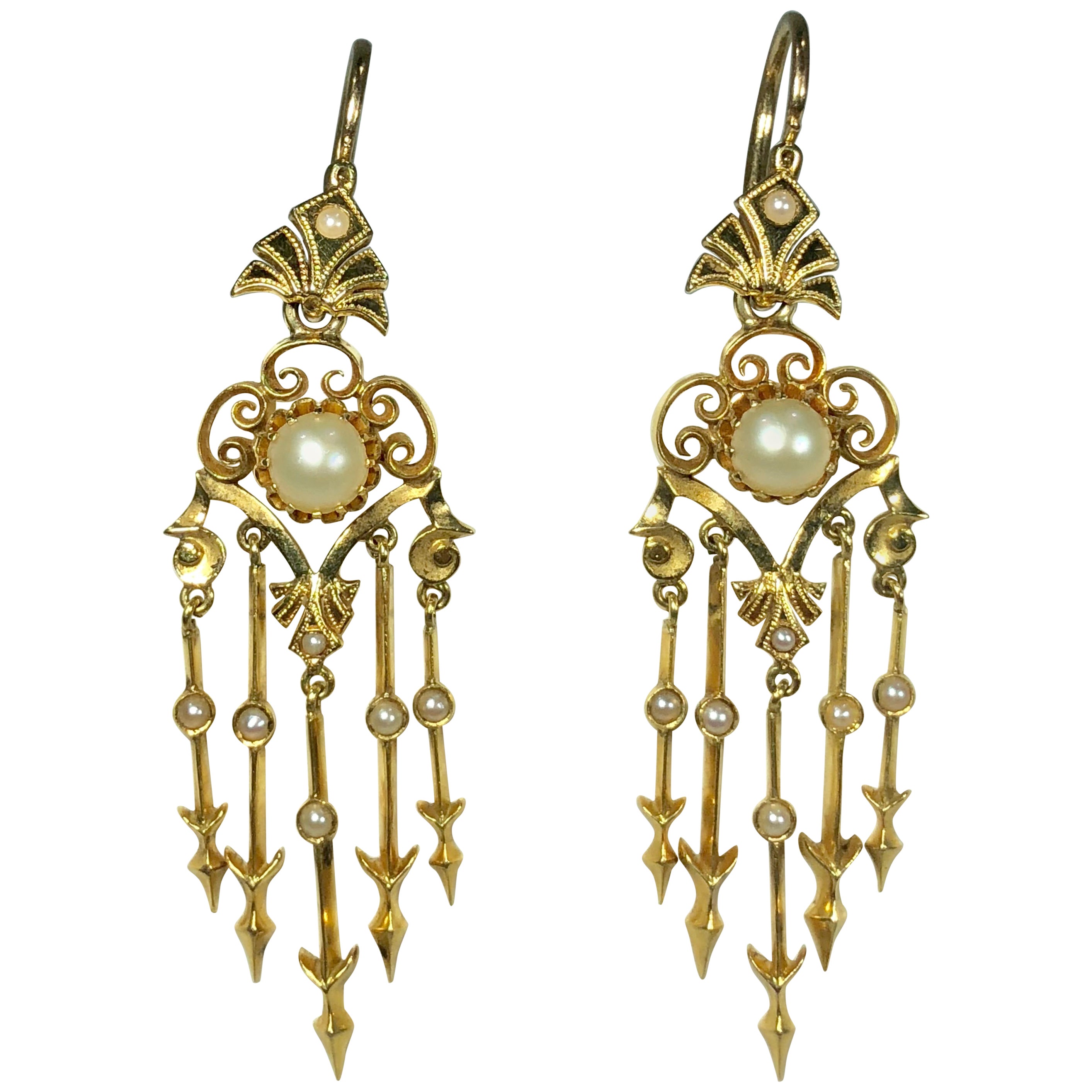 Antique Victorian Pique Earrings at 1stDibs