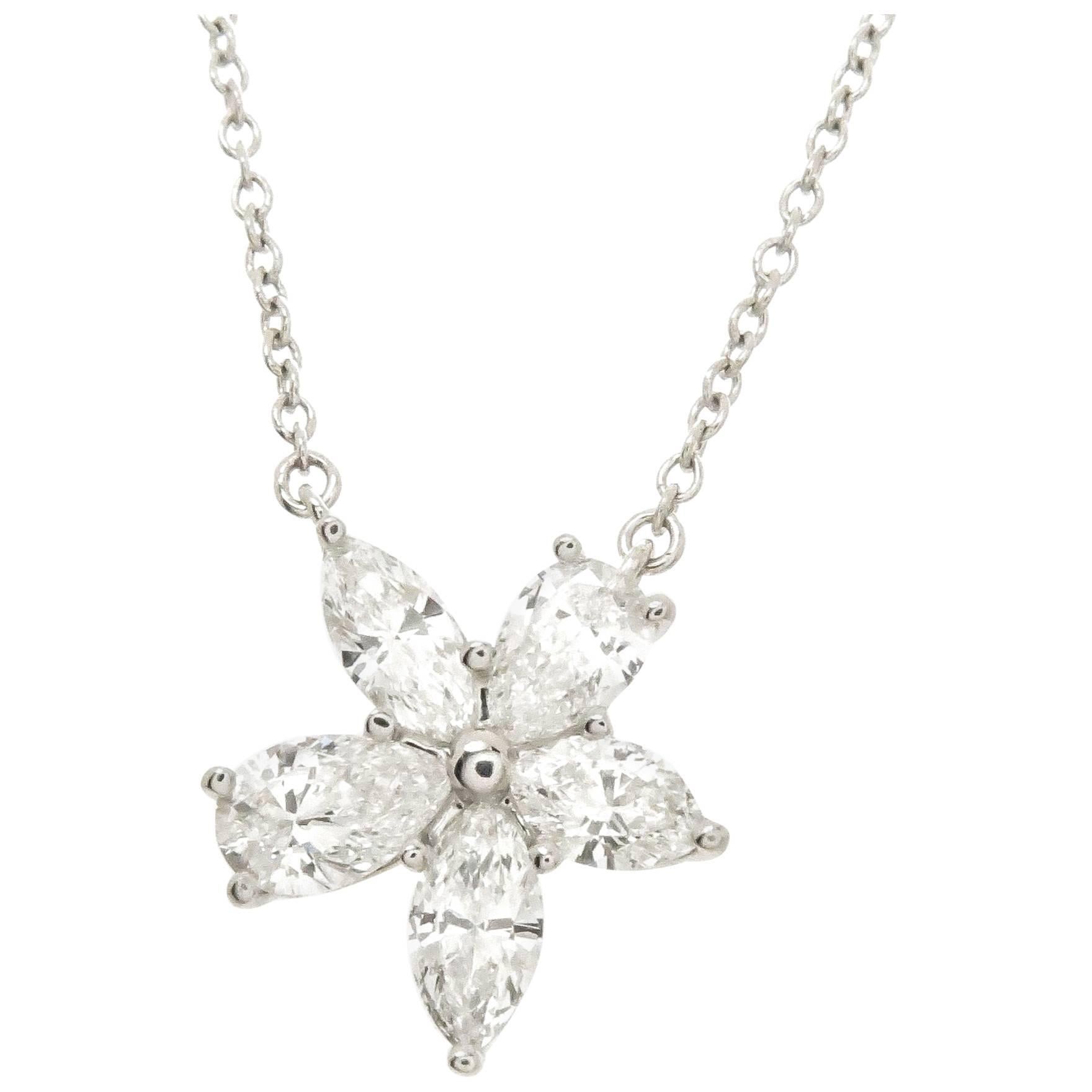 Tiffany & Company Victoria Platinum and Diamond Pendant Necklace