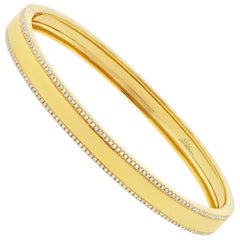 Mark Broumand Bracelet jonc en or jaune 14 carats avec diamants taille ronde de 0,47 carat