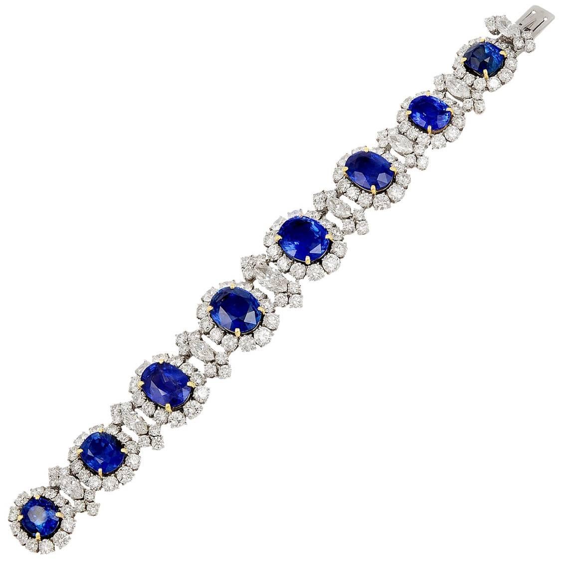 Bulgari Multi-Color Sapphire and Diamond Bracelet at 1stDibs