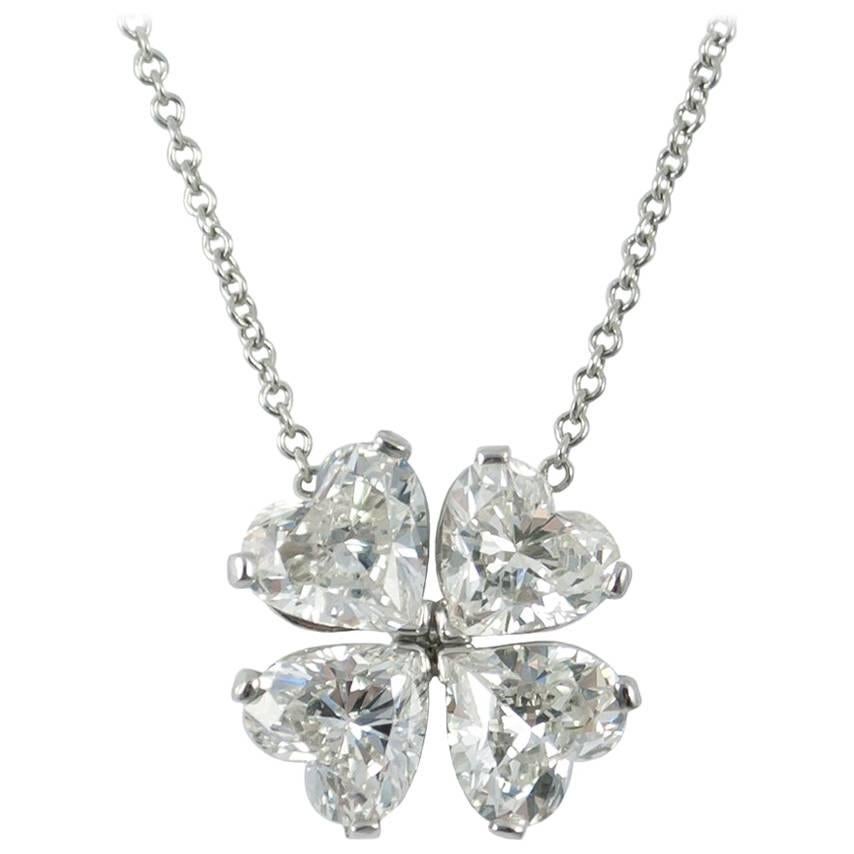 Diamond Four-leaf Clover Pendant Necklace