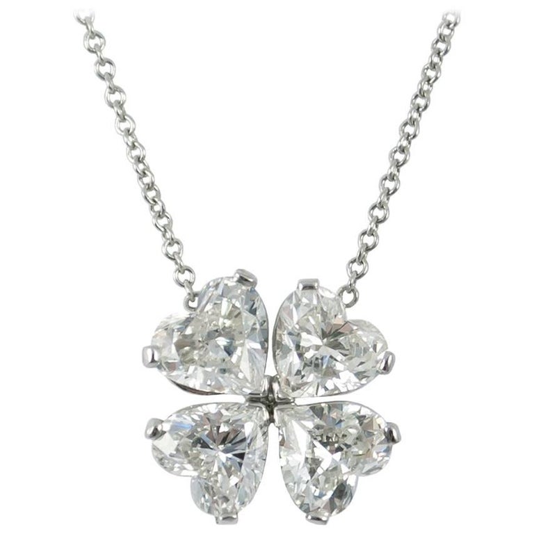 Four-Leaf Clover Diamond Pendant by J. Birnbach at 1stDibs  four leaf 