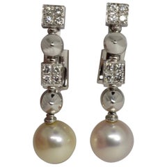 Bvlgari Lucea Diamond and Pearl Earrings