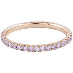 Roman Malakov 0.56 Carats Total Pink Diamond Eternity Wedding Band Ring