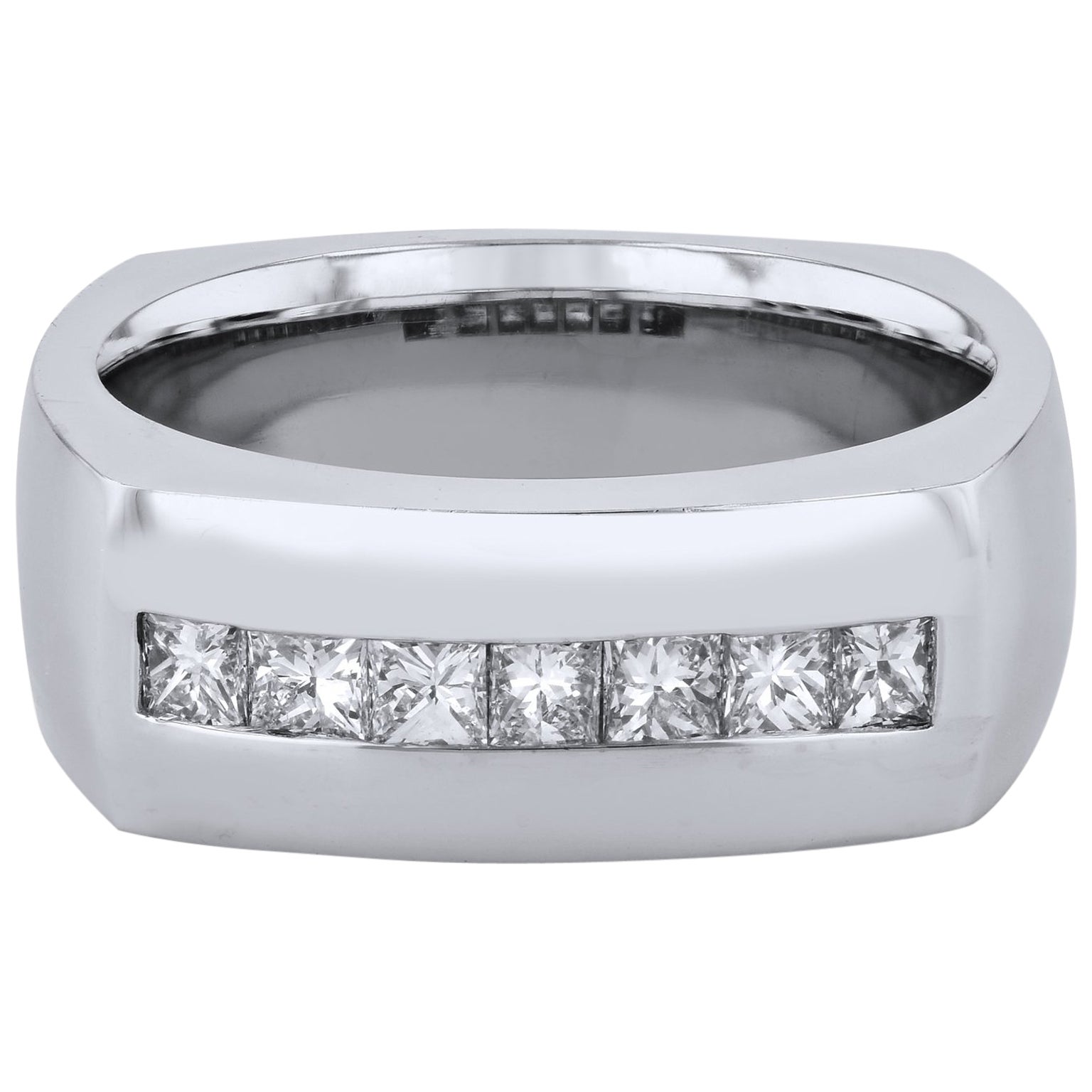Fantastic Men's Diamond Platinum Ring For Sale at 1stDibs