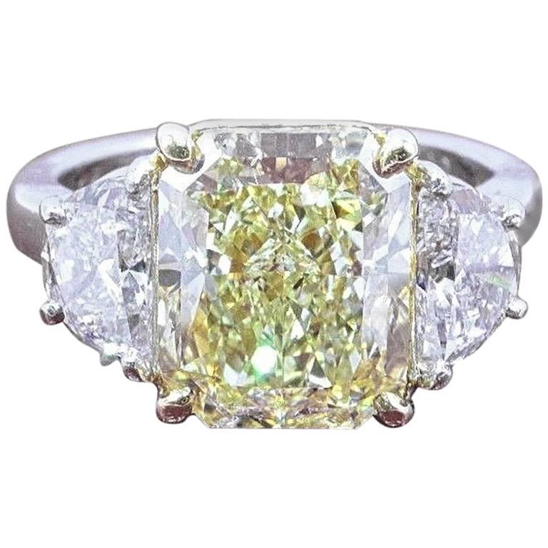 Cartier Trinity Radiant Diamond Gold Platinum Engagement ...