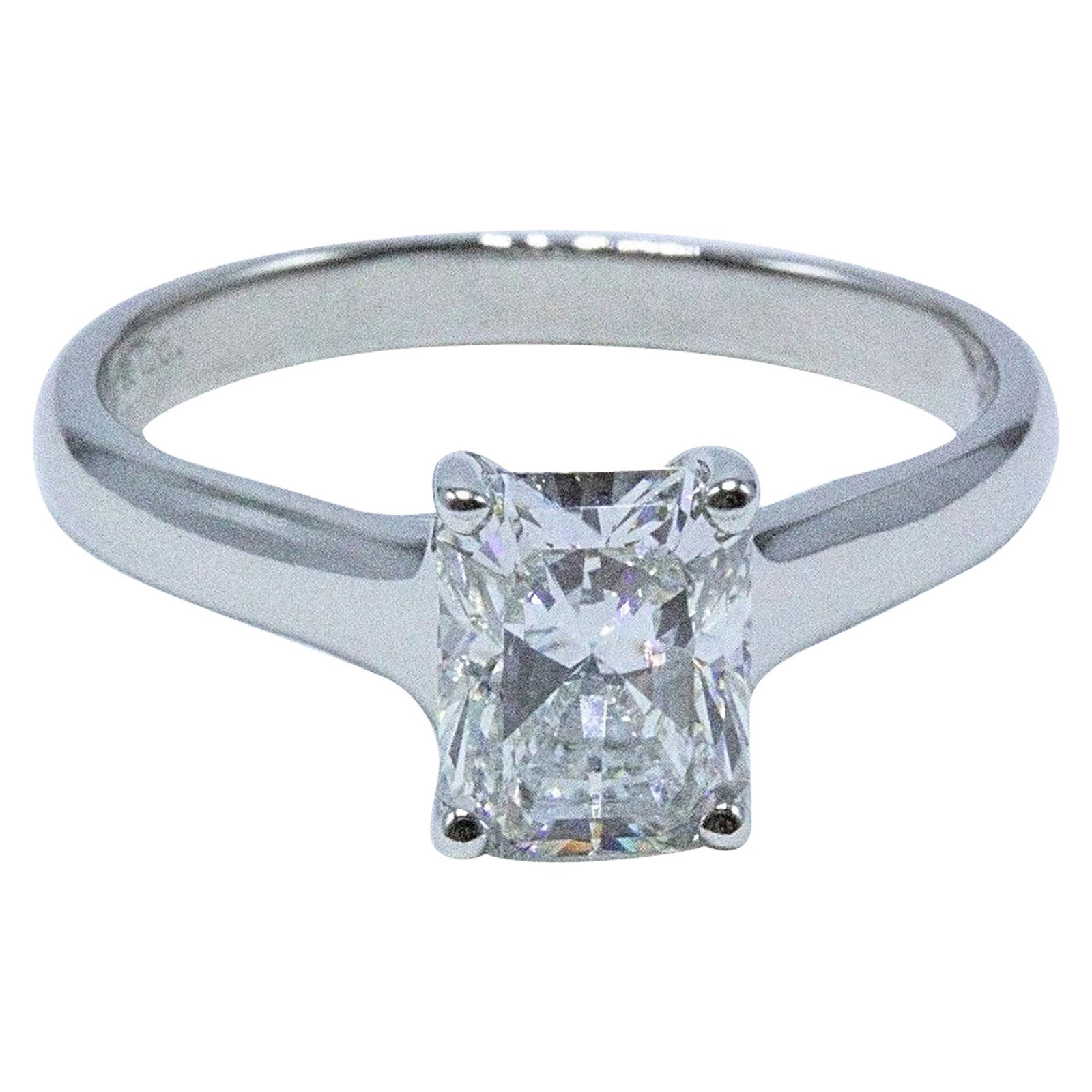 Tiffany & Co. 1.70 Carat Lucida F VVS2 Platinum Diamond Engagement Ring