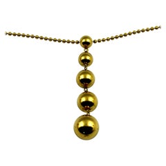 Tiffany & Co. Gold Graduated 5 Ball Pendant or Necklace