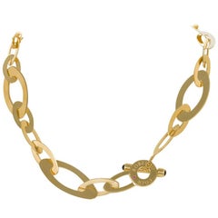 Roberto Coin 18 Karat Chic and Shine Collection Yellow Gold Oval Link Necklace