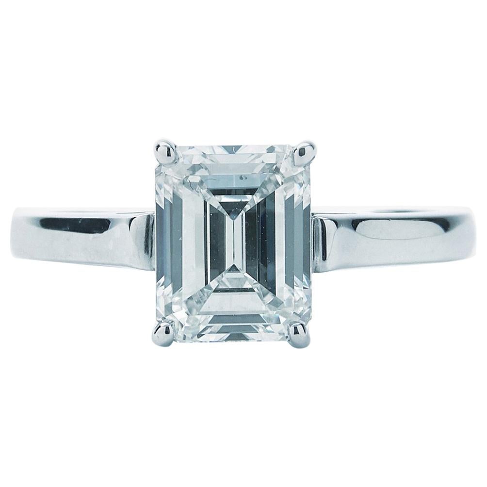 tiffany emerald cut diamond ring