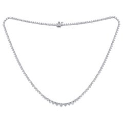 Diana M Elegant 8.50 carats Graduated Tennis Necklace 