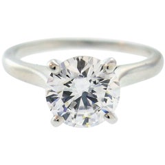 Cartier 1.50 Carat D VS1 GIA Diamond Platinum Ring