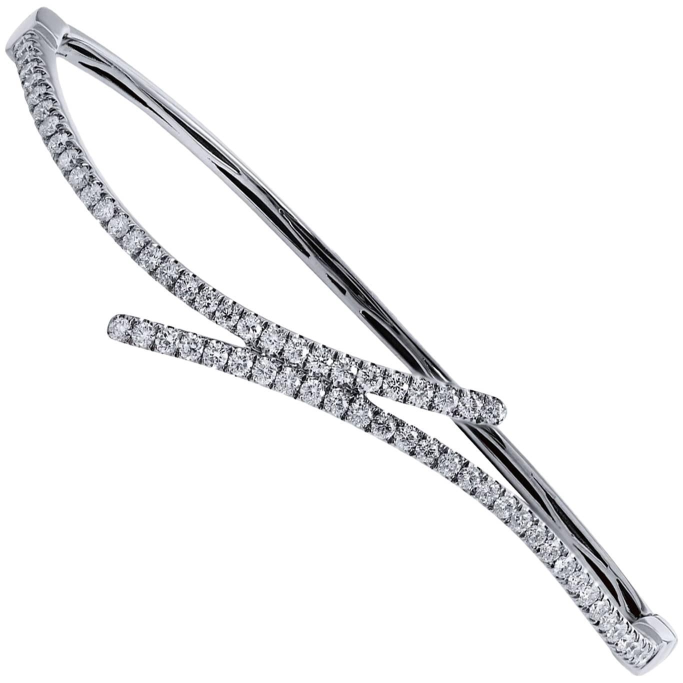 1.13 Carat Pave Diamond Hinge Bracelet