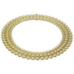Cartier Honeymoon Reversible 18K Yellow and White Gold Three Row Choker Necklace