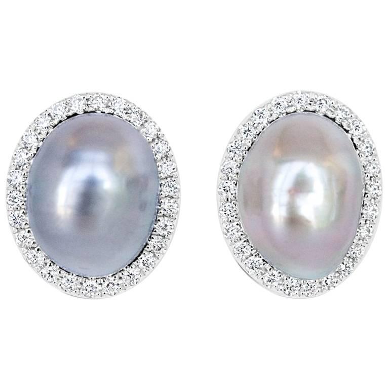 Mismatched Tahitian Keshi Pearl Stud Earrings For At 1stdibs Mismatched Tahitian Keshi Pearl Stud Earrings For