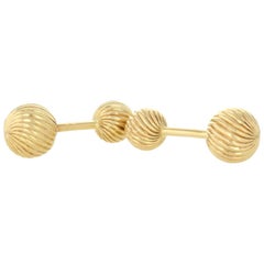 Vintage Tiffany & Co. Ruben 18 Karat Yellow Gold Fancy Barbell Cufflinks
