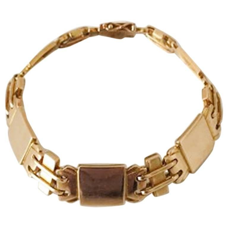 Georg Jensen 18 Karat Gold Bracelet No 287 From 1933 1944 For Georg Jensen 18 Karat Gold Bracelet No 287 From 1933 1944 For