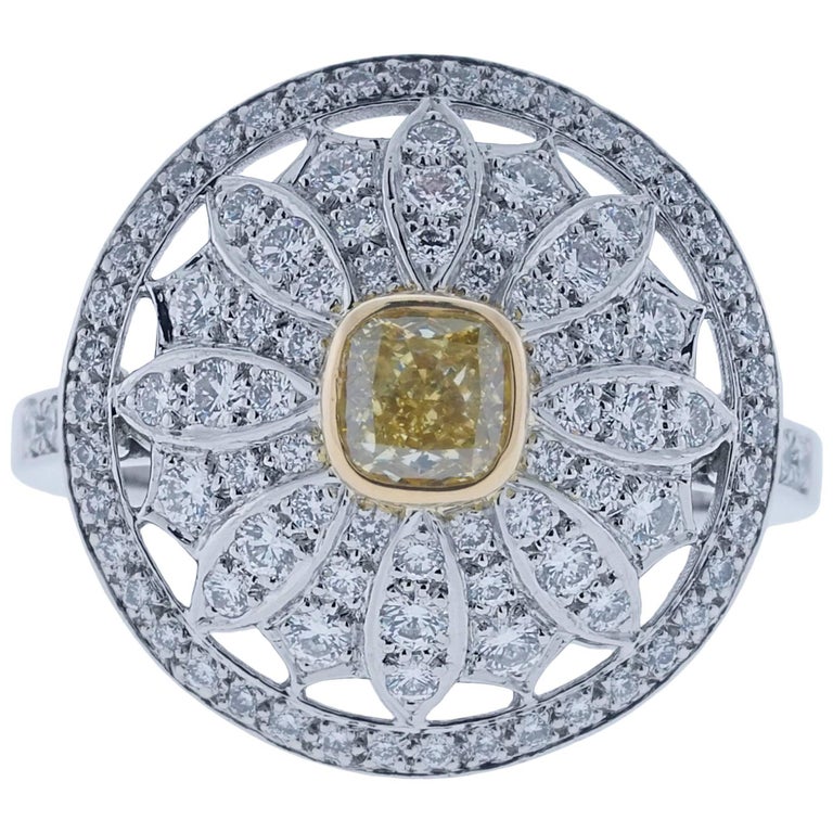 Tiffany Daisy Ring Yellow Diamond Tiffany Daisy Ring Yellow Diamond