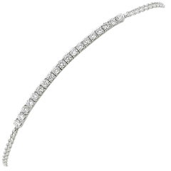 0.60 Carat GVS Round White Diamond Tennis Bracelet 18K WhiteGold/ Chain Bracelet