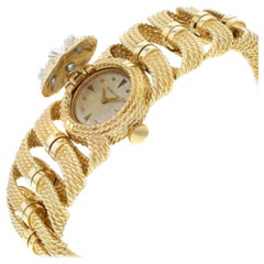 Vintage Tiffany & Co. 14K Yellow Gold & 0.25cts Diamonds Hand-Wind Ladies Watch