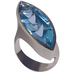 Aquamarine Platinum Ring Atelier Munsteiner