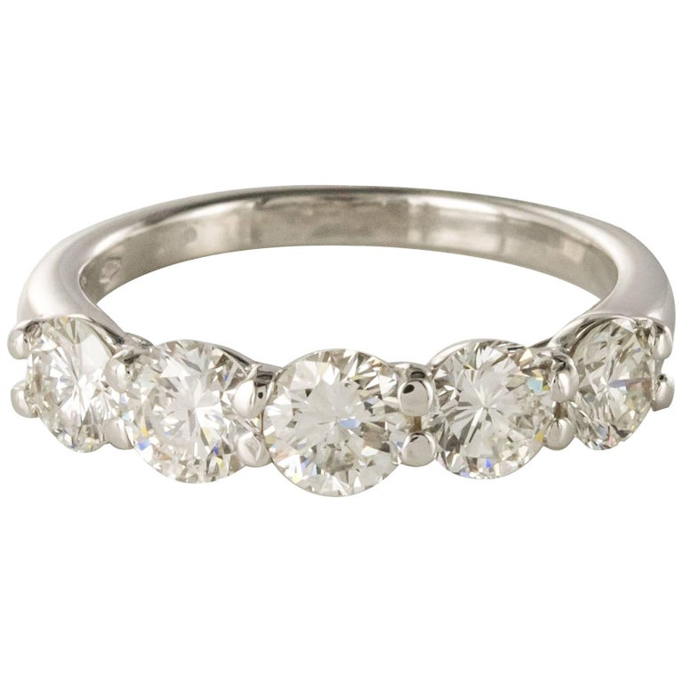 New 1 95 Carat E Vvs Diamond 18 Karat White Gold Wedding Ring For New 1 95 Carat E Vvs Diamond 18 Karat White Gold Wedding Ring For