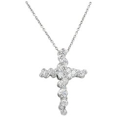 Lester Lampert Original Large CumuLLus® Diamond Cross Pendant in Platinum
