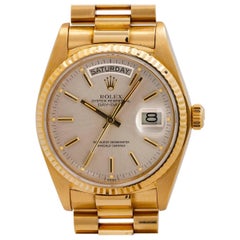 Rolex Yellow Gold Day Date President Self-Winding Wristwatch Ref 18038