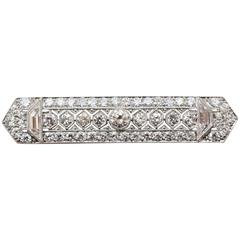 Tiffany & Co. Platinum and Diamond Bar Brooch 4