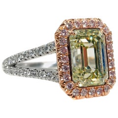 Rive Gauche Jewelry 3.46 Carat Natural Fancy Color Diamond Ring