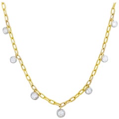 1.86 Total Carat Weight Rose Nouveau Diamond Choker Necklace