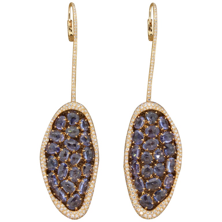 R442ecb PEARL & SAPPHIRE EARRINGS